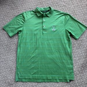 Bobby Jones Green Striped Polo Blackwolf Run Medium